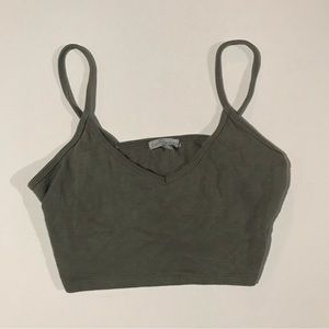 Charlotte Russe Sage Green Crop Top